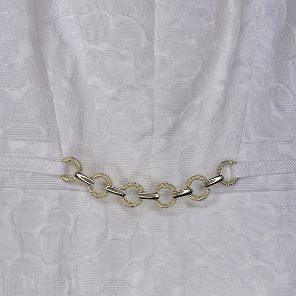 071. Ellen Tracy Women's Sleeveless Jacquard Waist Detail Dress, Size 14 - Picture 2 of 7